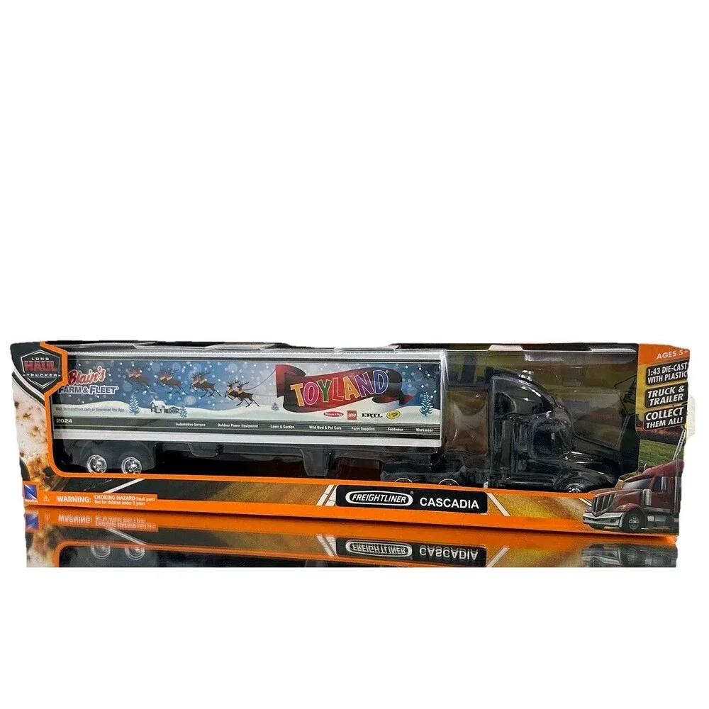 New Ray Blains‎ Farm & Fleet TOYLAND Long Haul Trucker Toy Semi 1:43 Die Cast